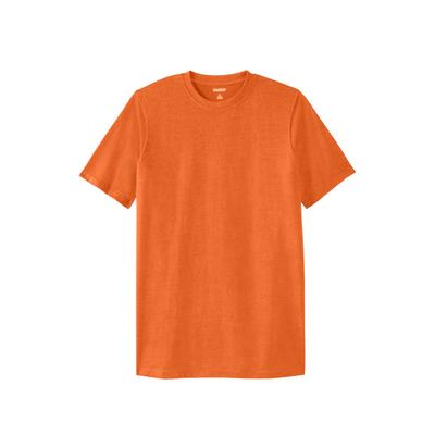 Men's Big & Tall Lightweight Longer-Length Crewneck T-Shirt by KingSize in Heather Orange (Size 7XL)