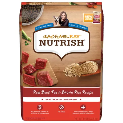 Rachael Ray Nutrish Real Beef, Pea & Brown Rice Recipe Dry Dog Food (50 lb.)
