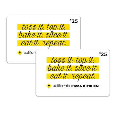 California Pizza Kitchen $50 Value Gift Cards - 2 x $25