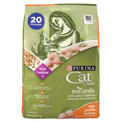 Purina Cat Chow Naturals High Protein Dry Cat Food with Real Chicken Recipe (20 lb. bag)