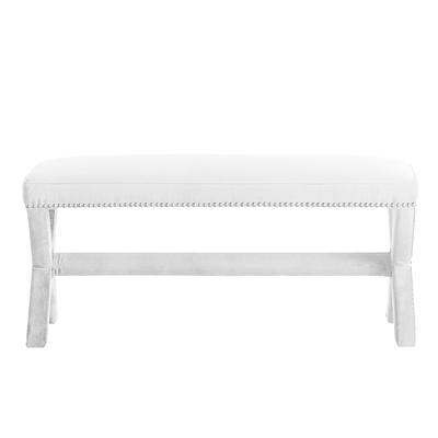 Carly Bench - Chenille Snow