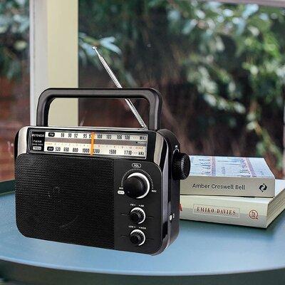 Tacoday Portable Decorative Radio in Black, Size 5.71 H x 8.66 W x 2.44 D in | Wayfair PJRDO-001