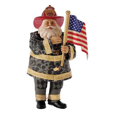 Possible Dreams Collectibles - Gray & Red Tribute to 9/11 Santa Figurine
