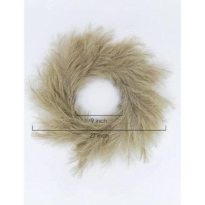 The Holiday Aisle® Faux Pampas Wreath | 27