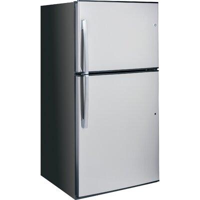 GE Appliances 33" Energy Star® Top-Freezer 21.2 cu. ft. Refrigerator, Size 66.75 H x 32.875 W x 34.0 D in | Wayfair GIE21GSHSS