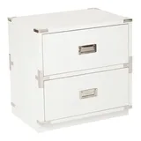 OSP Home Furnishings Wellington 2 Cabinet in White, Fully Assembled