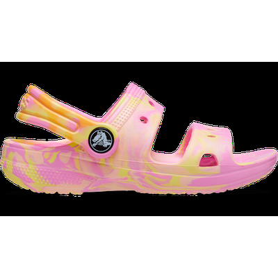 Crocs Taffy Pink / Multi Toddler Classic Crocs Marbled Sandal Shoes