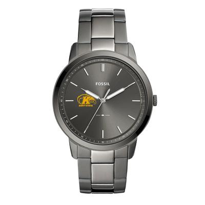 "Fossil Kent State Golden Flashes The Minimalist Three-Hand Smoke Watch"
