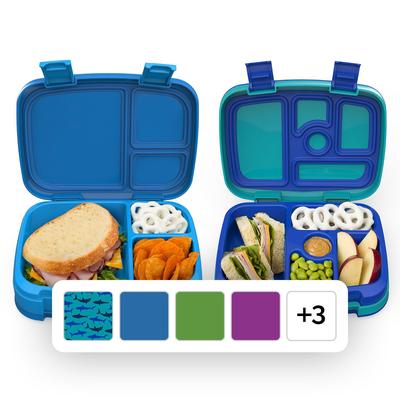 One Bentgo® Fresh and One Bentgo® Kids Print Lunch Box-Shark