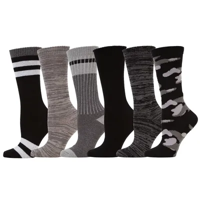Social Standard by Sanctuary Ladies 6pk Cotton Boot Socks Camo One Size