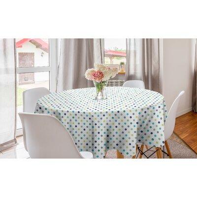 East Urban Home Ambesonne Polkadot Round Tablecloth, Polka Dots Retro Classy Vintage Style Pattern Design Layout | 1 D in | Wayfair