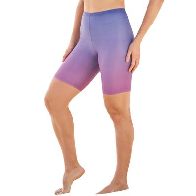 Plus Size Women's High-Waist Swim Bike Short by Swim 365 in Mirtilla Fuchsia Dip Dye (Size 14) Swimsuit Bottoms