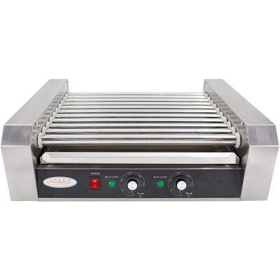 Hakka Food Processing 11 Hot Dog Roller Grill Stainless Steel in Gray | 9.5 H x 25 W x 22 D in | Wayfair HB-ET-R2-11
