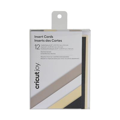 Cricut Joy Insert Cards | Neutrals Sampler 4.25" x 5.5" | Black/White