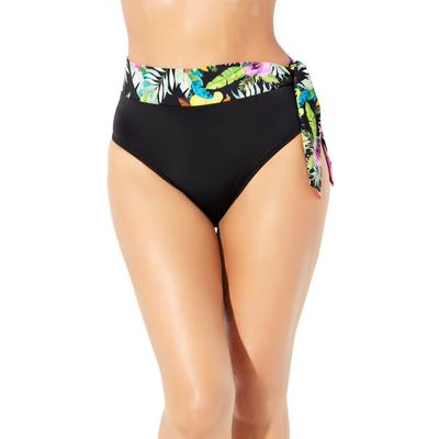 Plus Size Women's Shirred High Waist Bikini Bottom by Swimsuits For All in Multi Tropical (Size 20)