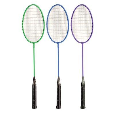Champion Sports kids Tempered Steel Badminton Racket Set Plastic/Metal in Black/Blue/Green | 1 H x 8 W x 26 D in | Wayfair BR20SET