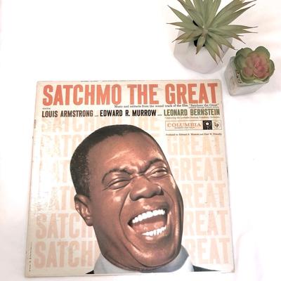 Columbia Media | Satchmo The Great Vintage Vinyl Record Louis Armstrong Edward Murrow | Color: Cream/Tan | Size: Os