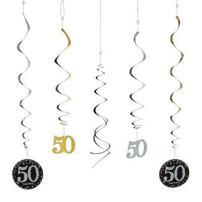 Oriental Trading Company 50Th Birthday Sparkling Celebration Danglers in Brown | 5 W x 5 D in | Wayfair 13773870
