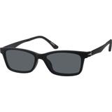 Zenni Rectangle Prescription Glasses W/ Snap-On Sunlens Black Tortoiseshell Plastic Full Rim Frame
