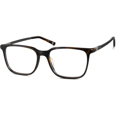 Zenni Men's Square Prescription Glasses Tortoiseshell Carbon Fiber Full Rim Frame