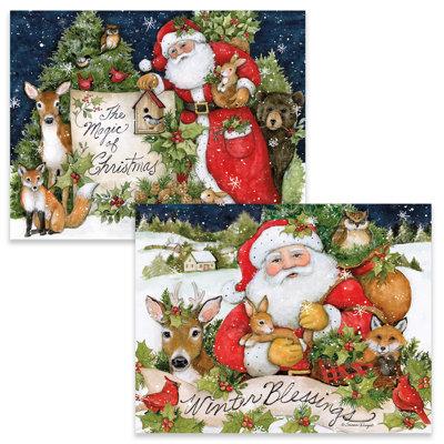 The Holiday Aisle® 18 Piece Magic of Christmas Boxed Card Set, Linen | 1.5 H x 5.9 W x 7.64 D in | Wayfair 9BF9F4F29586422FBD69456F8E217B11