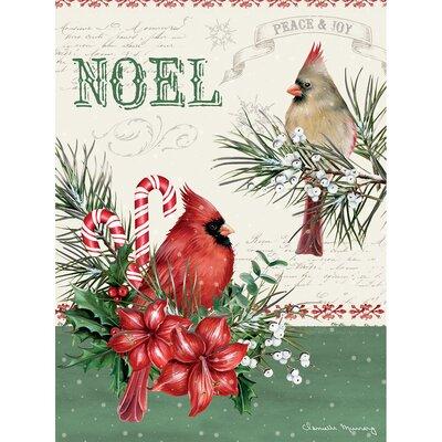 The Holiday Aisle® Noel Cardinals Christmas Card, Linen | 5 H x 1.25 W x 6.5 D in | Wayfair 5985F853AA0C4B7696FF070401419C8B