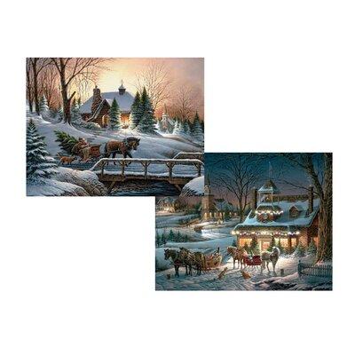 The Holiday Aisle® 18 Piece Evening Rehearsals Assorted Boxed Christmas Card Set, Linen | 1.5 H x 5.9 W x 7.64 D in | Wayfair