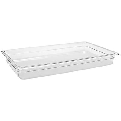 Front of the House Drinkwise 20 3/4 x 12 3/4 x 2 3/4 Clear Plastic Shallow Insert Pan - 2/Case