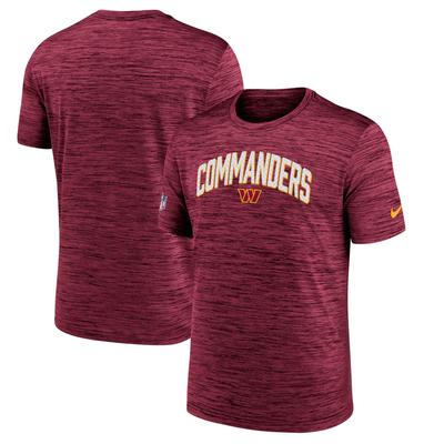 Men's Nike Burgundy Washington Commanders Sideline Velocity Athletic Stack Performance T-Shirt