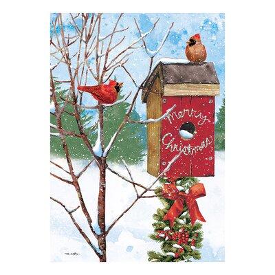 The Holiday Aisle® Merry Birdhouse Petite Christmas Cards, Linen | 5.5 H x 3.875 W x 1.5 D in | Wayfair 8B85CDE4F39B4941B4833AA2A5889131