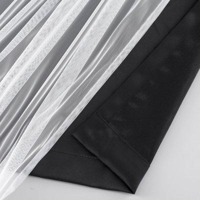 JENIN HOME FURNISHING Catarina Polyester Curtain Polyester in Black | 84 H x 52 W in | Wayfair X09850