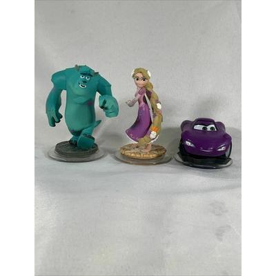 Disney Video Games & Consoles | Disney Infinity Lot Of 3 Game Piece Rapunzel Sully Holley | Color: Green/Purple | Size: Various