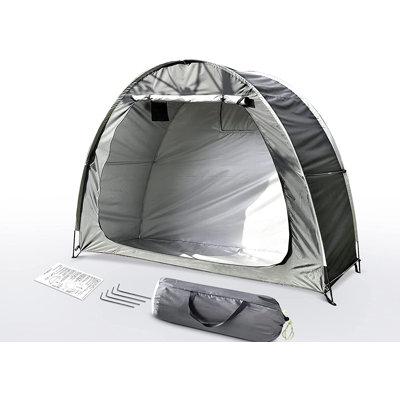 Poloma Outdoor Bike Storage Tent Bicycle Shelter w/ Carry Bag Fiberglass in Gray/Blue | 65 H x 78.8 W x 31.5 D in | Wayfair SD-94G