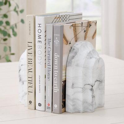 Faux Marble Bookends, Set Of Two - Grandin Road