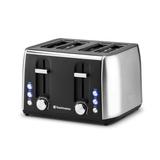 Toastmaster Fast Toasting 4 Slice Toaster in Black, Size 8.58 H x 12.48 W x 11.89 D in | Wayfair TM-49TS
