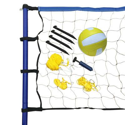 Hathaway Games Hathaway Portable Volleyball Net & Game Set Metal/Fabric in Yellow | 9.5 H x 4 W x 38 D in | Wayfair BG3137