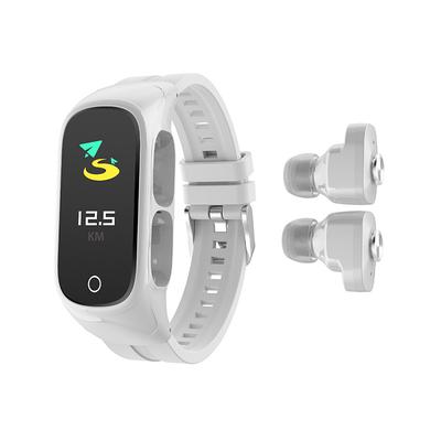 Fetor Smart Watches White - White Binaural Smart Bracelet & Bluetooth In-Ear Headphones