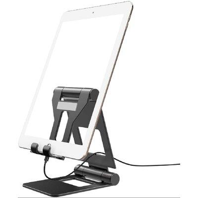 zhutreas Cell Phone/Tablet Stand, Phone Holder For Desk, Metal Iphone Stand Non-Slip Phone Stand Compatible w/ Iphone, All Mobile Phones, Switch