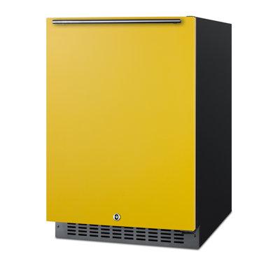 Summit Appliance 4.8 cu. ft. Freestanding Mini Fridge w/ Freezer Metal in Yellow | 32 H x 23.63 W x 24.13 D in | Wayfair AL54Y