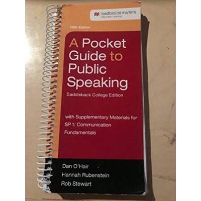 A Pocket Guide To Public Speaking Saddleback College Edition