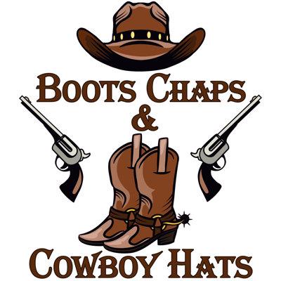 Union Rustic Cowboy Hat Boots & Revolvers Wall Decal Vinyl in Black/Brown/Gray | 22 H x 20 W in | Wayfair 3B1EEFB009F64865BB5293E1600A42DE