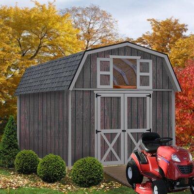 Best Barns Woodville 10 ft. W x 12 ft. D Solid Wood Storage Shed in Brown/Gray | 123 H x 120 W x 144 D in | Wayfair woodville1012