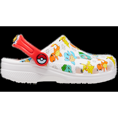 Crocs White / Multi Kids' Classic Pokemon Clog Shoes