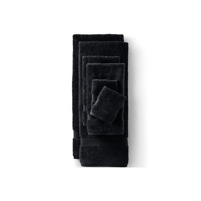 Premium Supima Cotton 6-Piece Bath Towel Set - Lands' End - Black