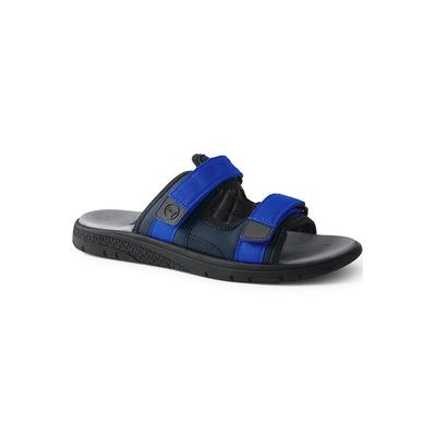 Men's Water Slide Sandals - Lands' End - Blue - 11