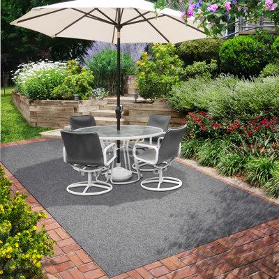 Gray 600 x 72 x 0.25 in Area Rug - Latitude Run® Indoor/Outdoor Carpet w/ Rubber Marine Backing - Carpet Flooring Polyester | Wayfair