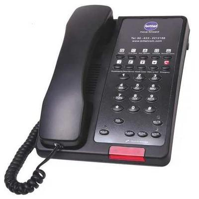 BITTEL 38TSD10S-B Hospitality Telephone, Analog, Wall or Desk Black