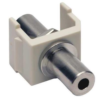 HUBBELL PREMISE WIRING SF35FFOW Snap Fit Keystone Stereo Jack,F/F