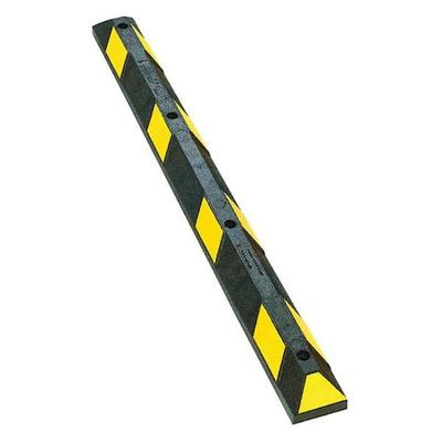 ZORO SELECT GNRS1610YB Car Stop, Rubber, 4 in H, 6 ft L, 6 in W, Black/Yellow
