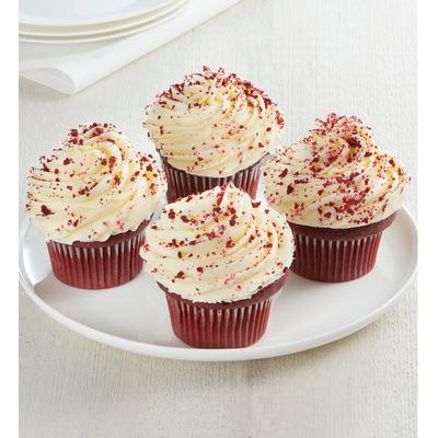 1-800-Flowers Food Delivery Jumbo Red Velvet Cupcakes 4 Count | Happiness Delivered To Their Door
